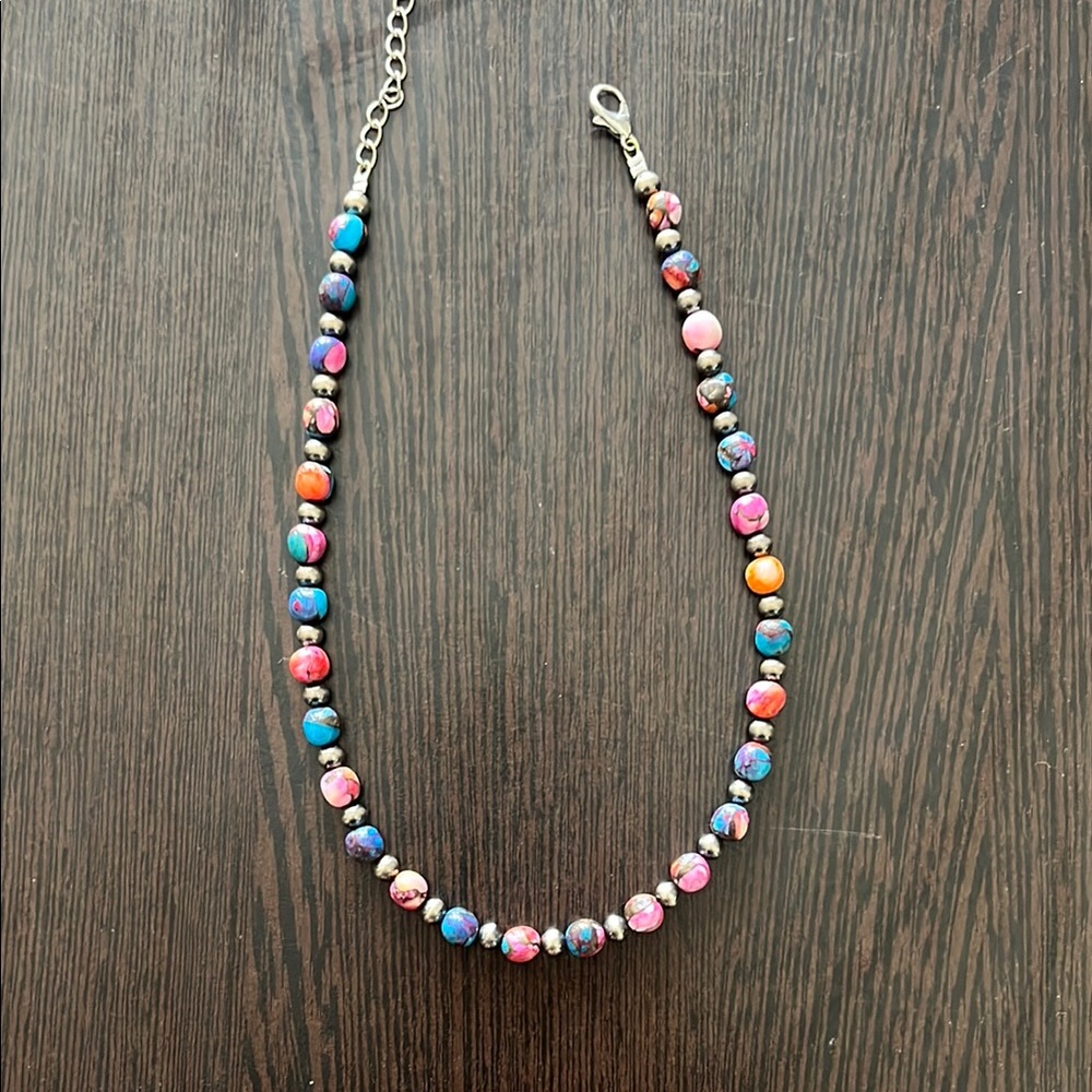 Authentic Spiny and Purple Dahlia Necklace